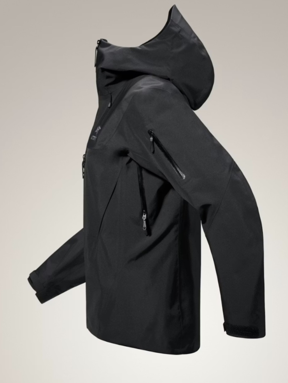 Arc'teryx Black Men's Waterproof Hooded Shell Jacket - Picture 2 of 7